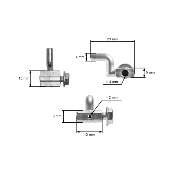 Aluminiowa, uniwersalna końcówka kabla