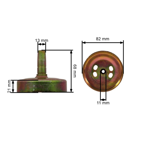 Bęben sprzęgła 7T do kos spalinowych BC430 BC520 o pojemności silnika 43 cm3 - 52 cm3