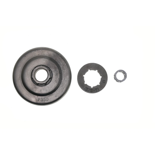 Bęben sprzęgła do piły łańcuchowej 3/8" 7T z pierścieniem zapasowym dla partnera 350 351 352 370 390 420 Jonsered 2035 2040 CS2138 CS2238 McCulloch CS380 33 333 Mac Cat 442 (OEM 530047061)