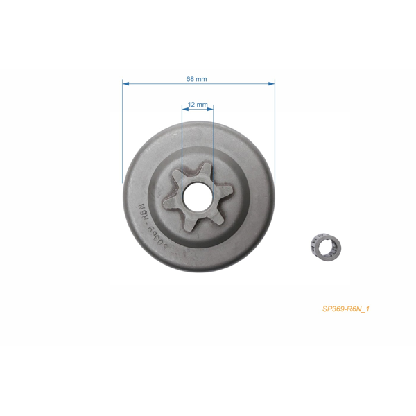 Bęben sprzęgła HS PARTS 3/8" 6 zębów do pilarek Solo 630 633 640 (OEM 3500196)