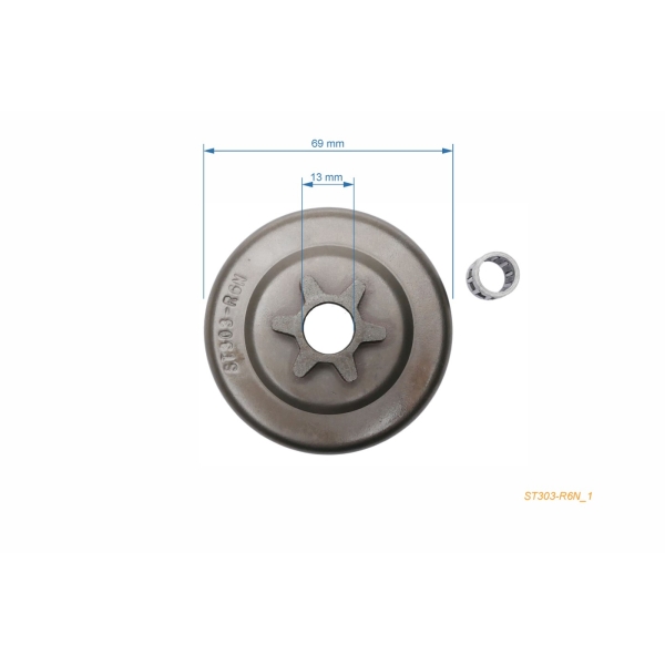Bęben sprzęgła HS PARTS 3/8" 6 zębów picco do pilarek Stihl 009 009Q 010 010AVEQ 010AVQ 011AVEQ 110AV (OEM 11206402000)