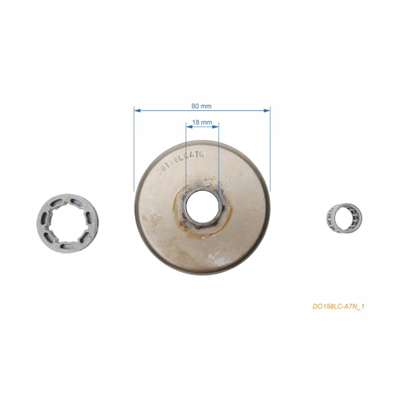 Bęben sprzęgła HS PARTS 3/8" 7 zębów do pił łańcuchowych Dolmar 112 113 114 116 117 119 120 120 super McCulloch Promac 6800