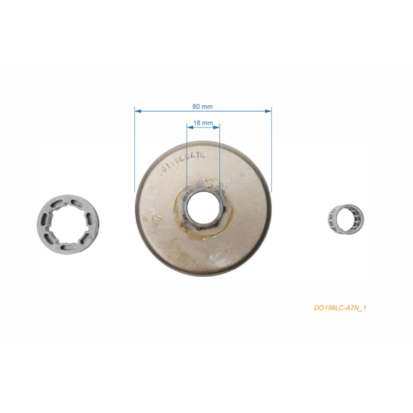 Bęben sprzęgła HS PARTS 3/8" 7 zębów do pił łańcuchowych Dolmar 112 113 114 116 117 119 120 120 super McCulloch Promac 6800