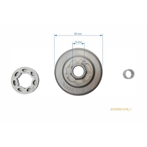 Bęben sprzęgła HS PARTS 3/8" 7 zębów do pił łańcuchowych Echo CS3000 CS3400 CS3450 CS3500 CS340 CS341 CS346
