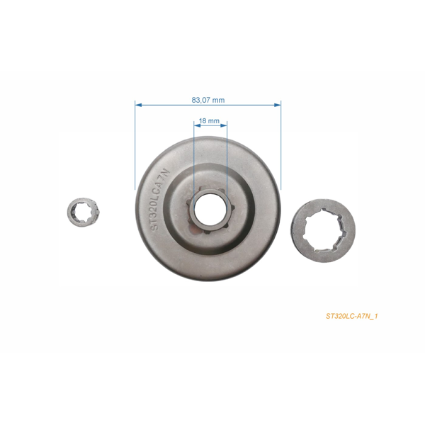 Bęben sprzęgła HS PARTS 3/8" 7 zębów do pilarek Stihl 044 046 MS341 MS361 MS362 MS440 MS460 MS441 (11280071000)