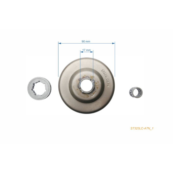 Bęben sprzęgła HS PARTS 3/8" 7 zębów do pilarek Stihl 050 051 076 075 (OEM 11116402025)