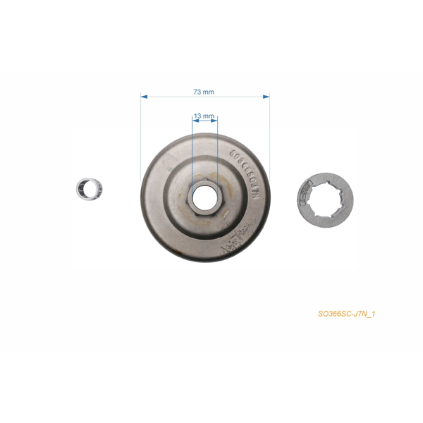 Bęben sprzęgła HS PARTS .325" 7 zębów do pilarek Solo 639 644 645 651 651 SP