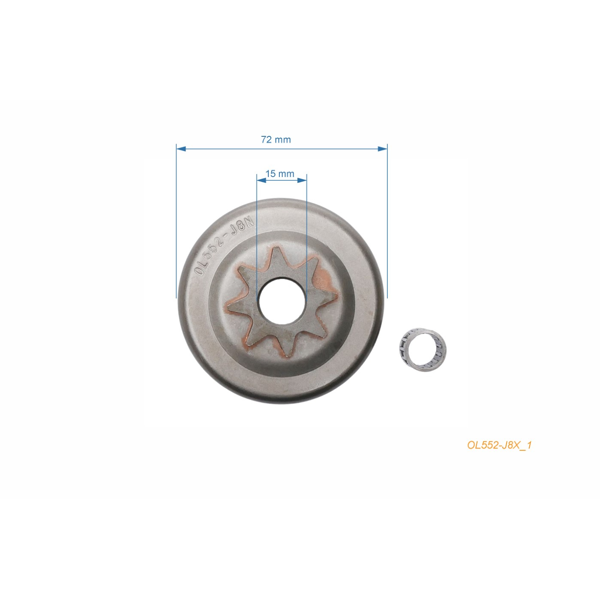 Bęben sprzęgła HS PARTS .325" 8 zębów do pił łańcuchowych OLEO-MAC Oleomac Olympyk 250 251 252 254 350 (przed 1988) 355 50A Blitz Super 250 (OEM 4900159)