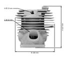 Cylinder kompletny z tłokiem HS PARTS do pił łańcuchowych Stihl MS461 52 mm (OEM 11280201250)