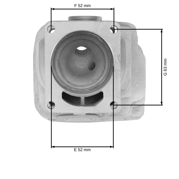 Cylinder kompletny z tłokiem HS PARTS do pił łańcuchowych Stihl MS461 52 mm (OEM 11280201250)