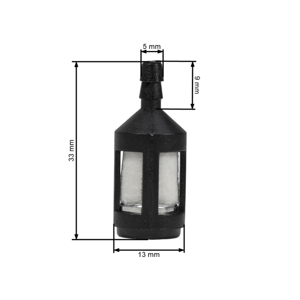 Filtr paliwa do pilarek, kos spalinowych i innego sprzętu ogrodniczego