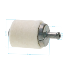 Filtr paliwa do pilarek, kos spalinowych i innego sprzętu ogrodniczego