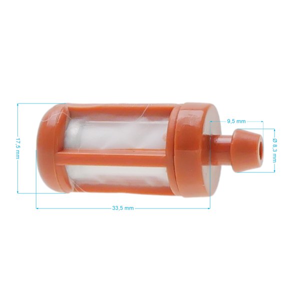 Filtr paliwa do pilarek, kos spalinowych i innego sprzętu ogrodniczego