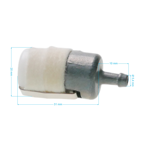 Filtr paliwa do pilarek, kos spalinowych i innego sprzętu ogrodniczego