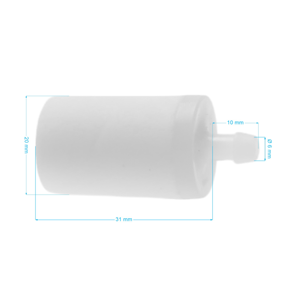 Filtr paliwa do pilarek, kos spalinowych i innego sprzętu ogrodniczego