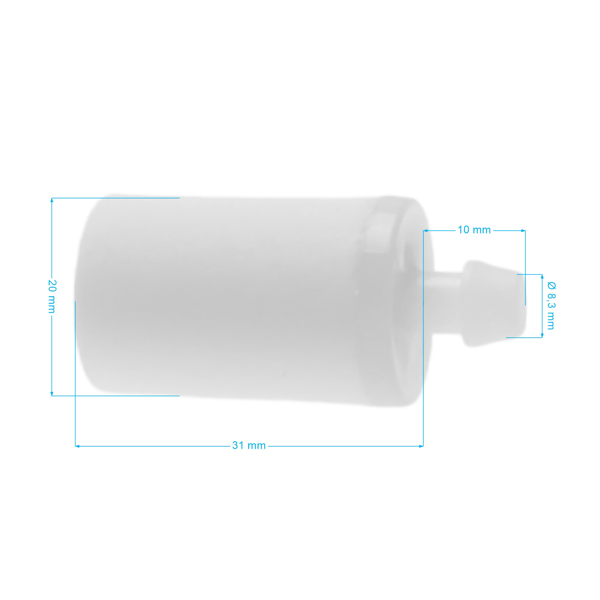 Filtr paliwa do pilarek, kos spalinowych i innego sprzętu ogrodniczego