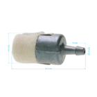 Filtr paliwa do pilarek, kos spalinowych i innego sprzętu ogrodniczego