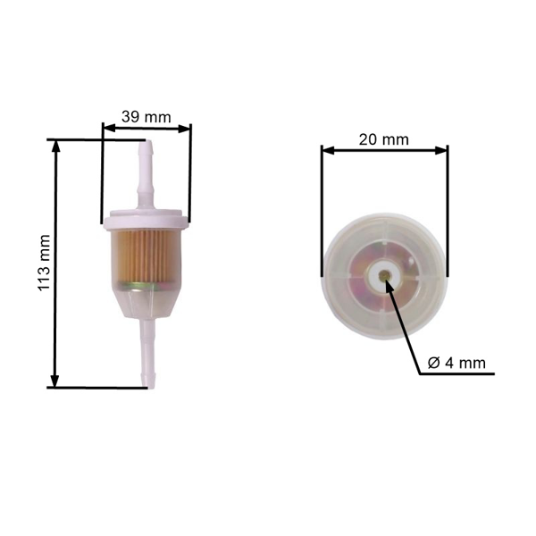 Filtr paliwa HS PARTS do silników Yamaha Toro Kohler John Deere Golf (OEM JN3F456000)