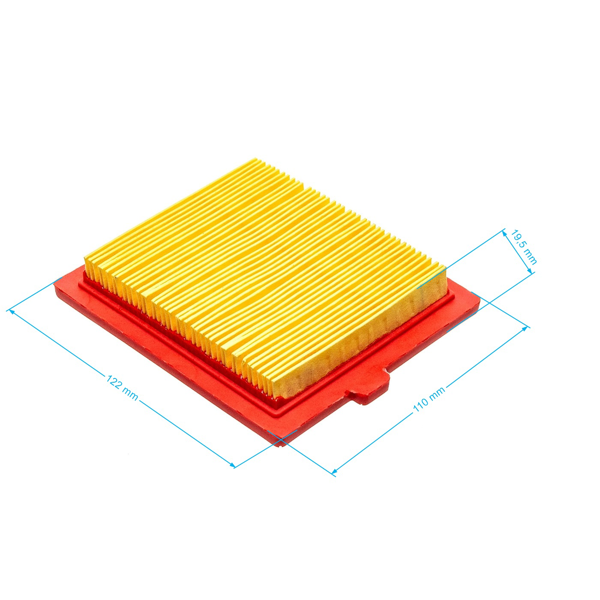 Filtr powietrza 122 mm x 109 mm x 20 mm do silników GGP Stiga Castelgarden (OEM 18550147/0 1111-9169-01)
