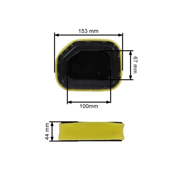 Filtr powietrza 144 mm x 109 mm x 43 mm do silników Kohler SV710 720 730 735 740 (OEM 3208303-S)
