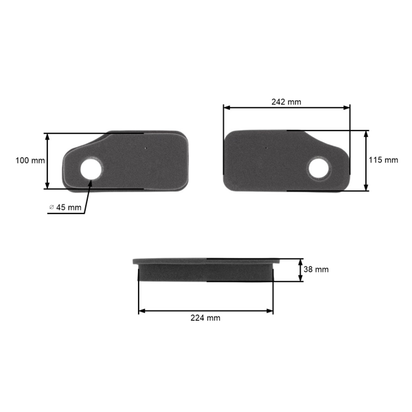 Filtr powietrza 242 mm x 115 mm x 38 mm do silników Briggs & Stratton 10,0 PS - 11,0 PS (OEM 270843 270843S 30099R 7347)