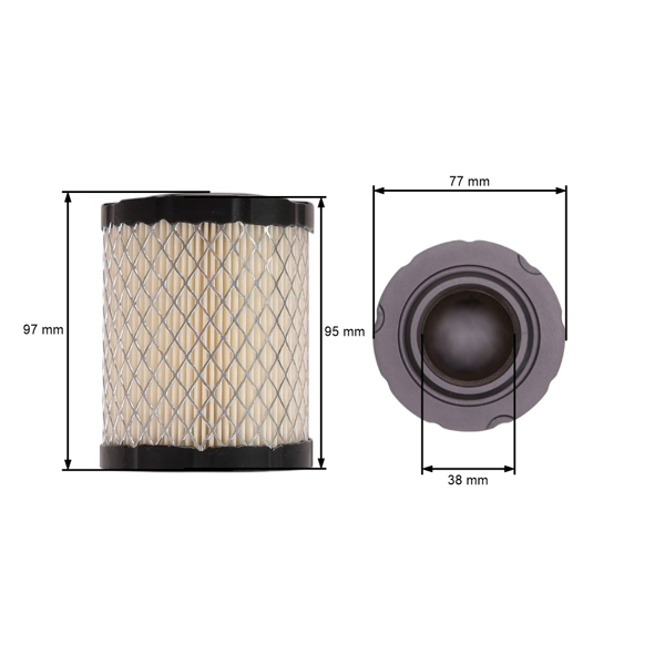 Filtr powietrza 97 mm x 77 mm x 38 mm do silników Briggs & Stratton Intek Powerbuilt 10,5 PS - 14,0 PS (OEM 796032 591583)