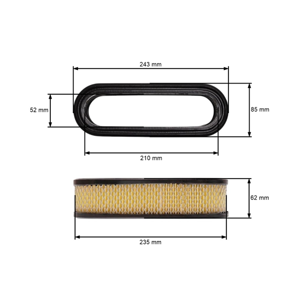 Filtr powietrza do silników Briggs & Stratton 12,0–18,0 KM (OEM 394019S)