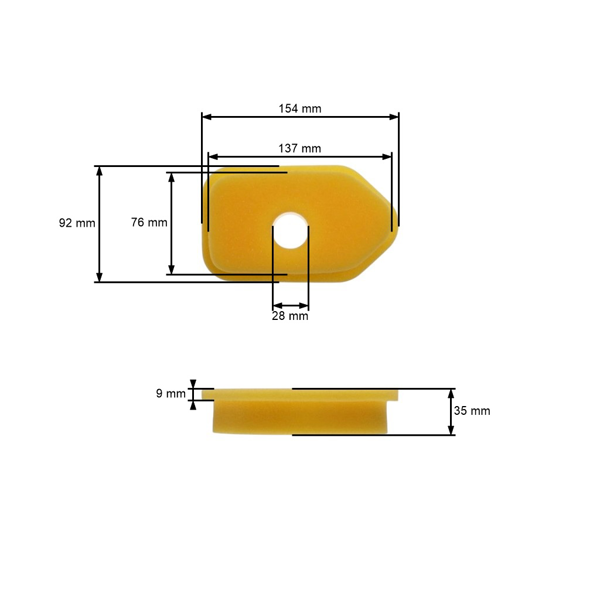 Filtr powietrza do silników Briggs & Stratton Classic Sprint Power 3,0 PS - 3,75 PS (OEM 004107 272235 272235S 4107 LG272235S SA2683)