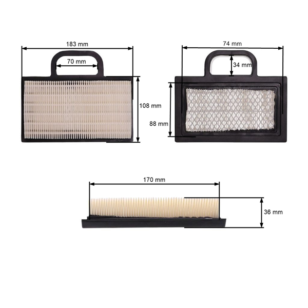 Filtr powietrza do silników Briggs & Stratton Intek V-Twin 18,0 KM - 26,0 KM (OEM 499486 499486S 691007 698754)