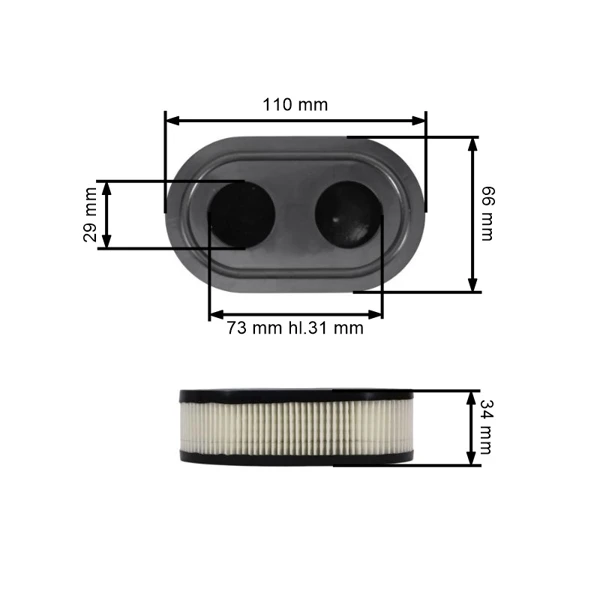 Filtr powietrza do silników Briggs & Stratton serii 500 500E 550E 550EX (OEM 593260 798452)