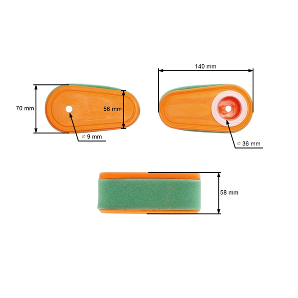Filtr powietrza do silników Briggs & Stratton serii 775 775EX 800 800E 825E 850 850E 875EX 950E Silniki 7,75 KM - 8,75 KM (OEM 005419 795066 796254)