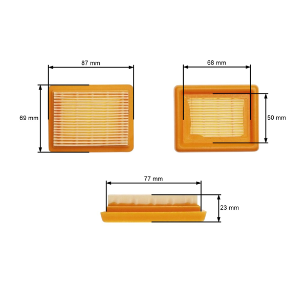 Filtr powietrza do Stihl BT120 FR350 FS120 FS200 FS250 FS300 FS350 FS400 FS450 FS480 mm55 (OEM 41341410300) Kosiarki i wiertarki do gleby
