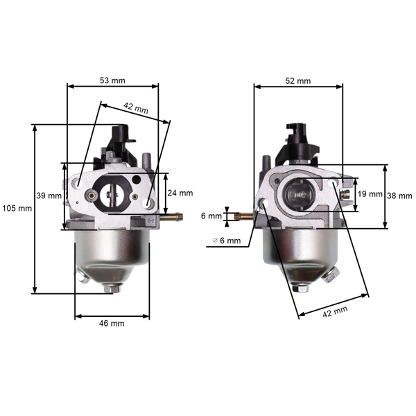 Gaźnik do chińskich kosiarek silnikowych i kosiarek z marketów hobbystycznych NAC NGP Loncin