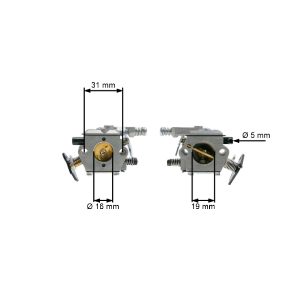 Gaźnik do chińskich pił łańcuchowych i pił z marketów hobbystycznych z silnikiem 38cc