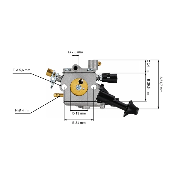 Gaźnik do dmuchaw i opryskiwaczy Stihl BR350 BR430 SR430 SR450 (OEM 42441200603)
