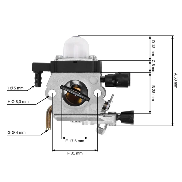 Gaźnik do kos spalinowych Stihl FS230 FS235 FR235 FS235R (OEM 41511200600)