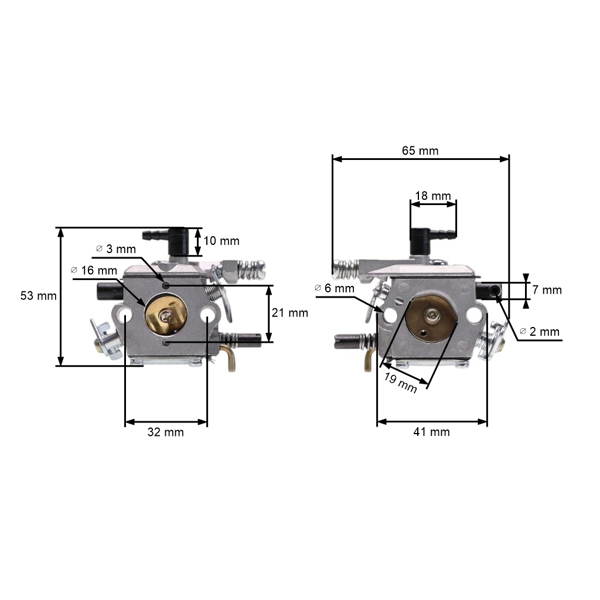 Gaźnik do pił chińskich i pił z marketów hobbystycznych o pojemności silnika 45cc 52cc (zestaw z pompą)