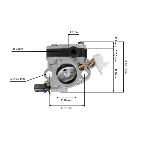 Gaźnik do pił łańcuchowych Stihl MS162 (OEM 11481200601)