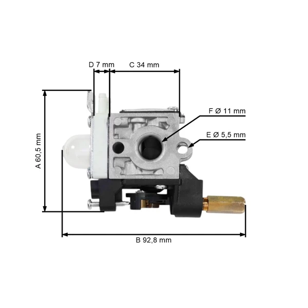 Gaźnik do podkaszarek Echo SRM255 SRM265 SRM266 (OEM A021001201)