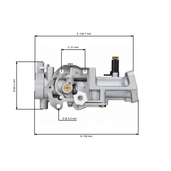 Gaźnik do silników Briggs & Stratton o mocy 11,0 KM - 13,0 KM wał poziomy (OEM 498298 692784 495951 495426 490533)