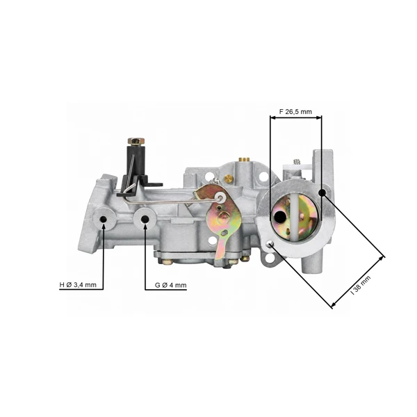 Gaźnik do silników Briggs & Stratton o mocy 11,0 KM - 13,0 KM wał poziomy (OEM 498298 692784 495951 495426 490533)