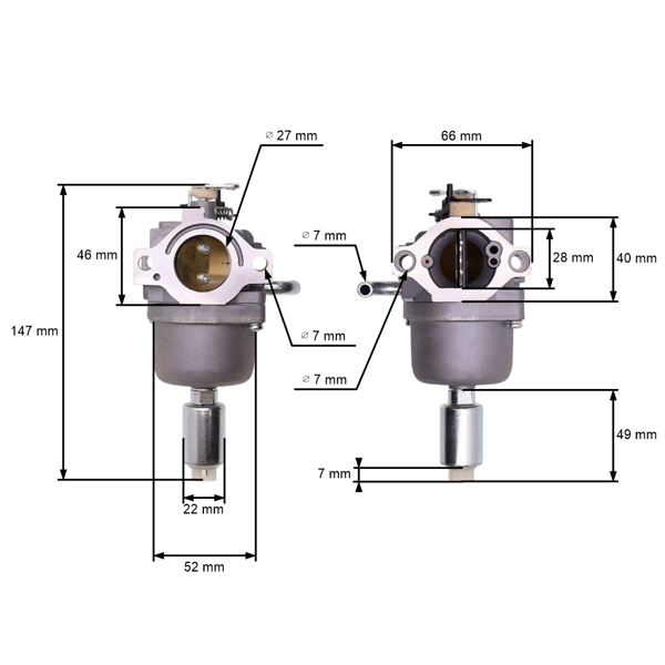 Gaźnik do silników Briggs & Stratton (OEM 591731 796109 594593 590400 796078 498811 794161 795477 4u8 - 31H777 - 796109)