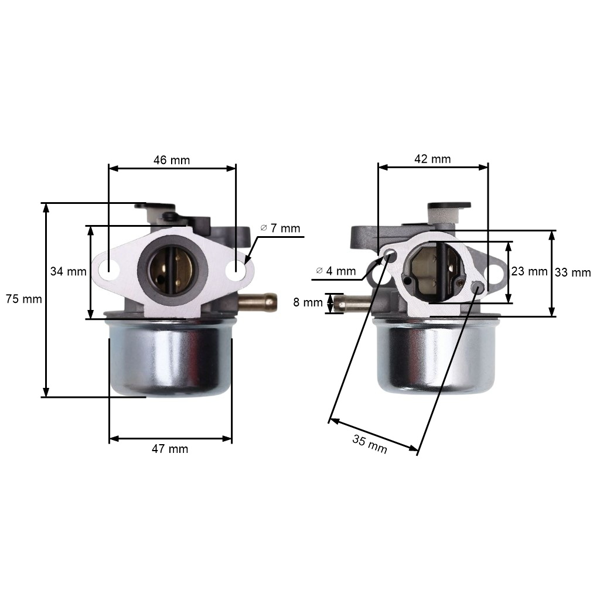 Gaźnik do silników Briggs & Stratton Quantum Serie 625E 675EX 725EX 625-675 moc 3,5 PS - 6,5 PS (OEM 799871 790845 799866 796707 794304)
