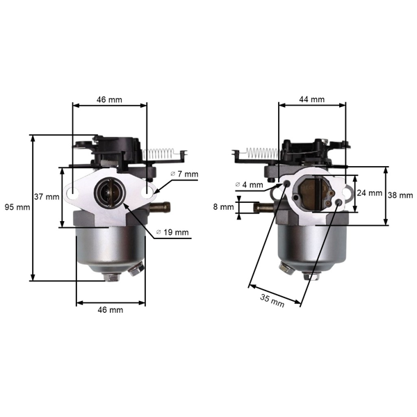 Gaźnik do silników Briggs & Stratton z automatycznym ssaniem (OEM 793493 591852)