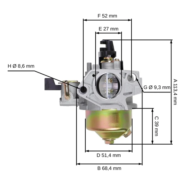 Gaźnik do silników Honda GX340 (OEM 16100-ZE3-V00 16100-ZE3-V01 16100ZE3V01)