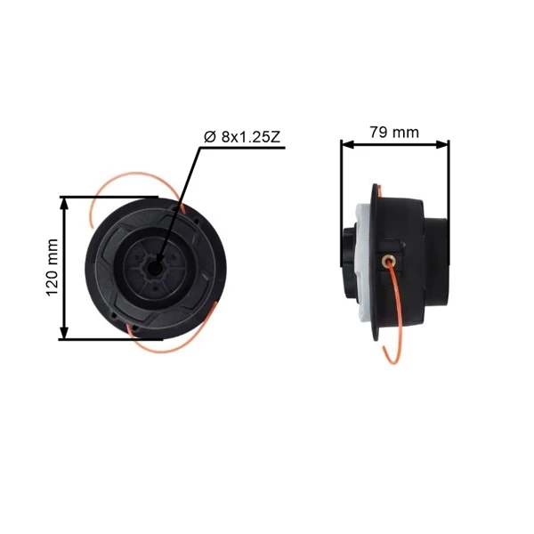 Głowica żyłkowa AutoCut C6-2 do Stihl FS38 FS40 FS45 FS46 FS50 FSE60 FSE71 FSE81 8x1,25Z (OEM 40067102126)