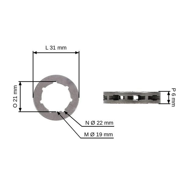 HS PARTS bęben sprzęgła 1/4