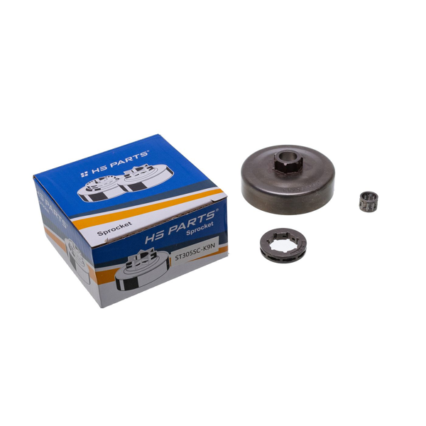 HS PARTS bęben sprzęgła 1/4" 9 zębów do pilarek Stihl 017 018 019T MS170 MS171 MS180 MS190 MS191T MS181 MS190 MS191 MS210 MS230 MS231 MS241 MS251 (OEM 11236402007)