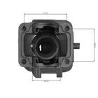 HS PARTS Cylinder kompletny z tłokiem do pił łańcuchowych Husqvarna 120 Mark II 230 235 235E 236 240 240E Jonsered CS2234 CS2238 McCulloch CS340 CS380 39 mm (OEM 545050418)
