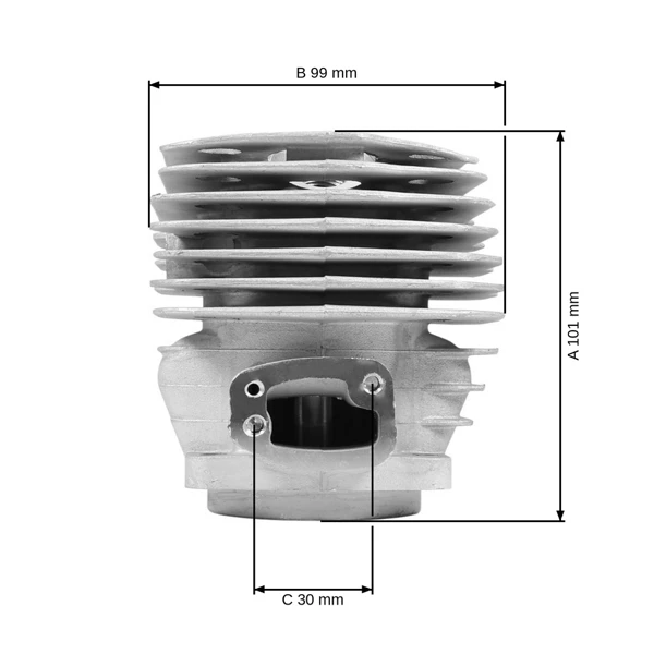HS PARTS Cylinder kompletny z tłokiem do pił łańcuchowych Husqvarna 281 288 288XP 54 mm (OEM 503907471)